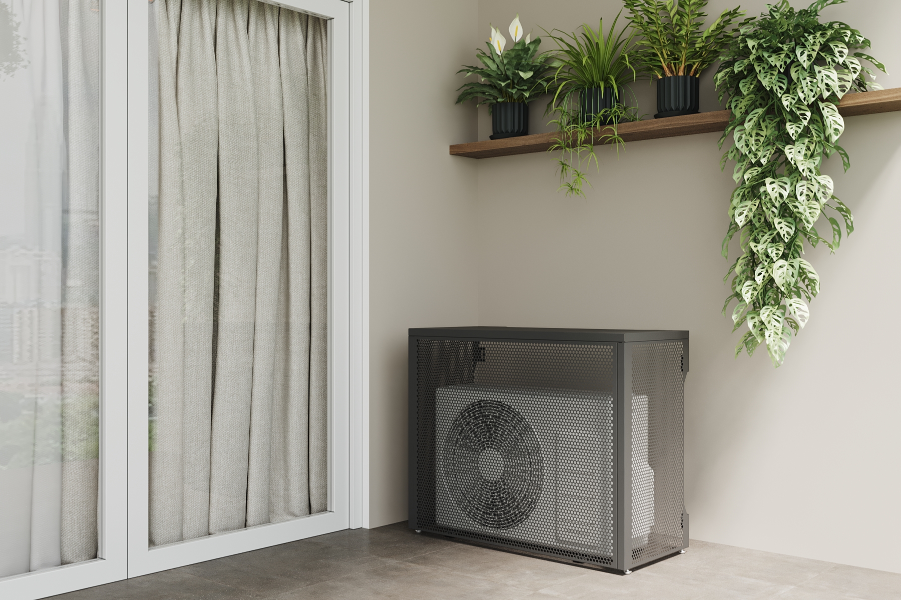 Aircon Cover Dark Grey - Image 3