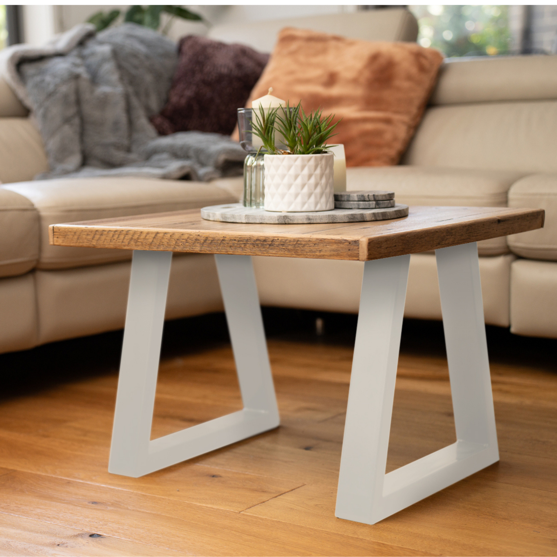 La Paz Steel Tube Coffee Table Leg White - Image 2