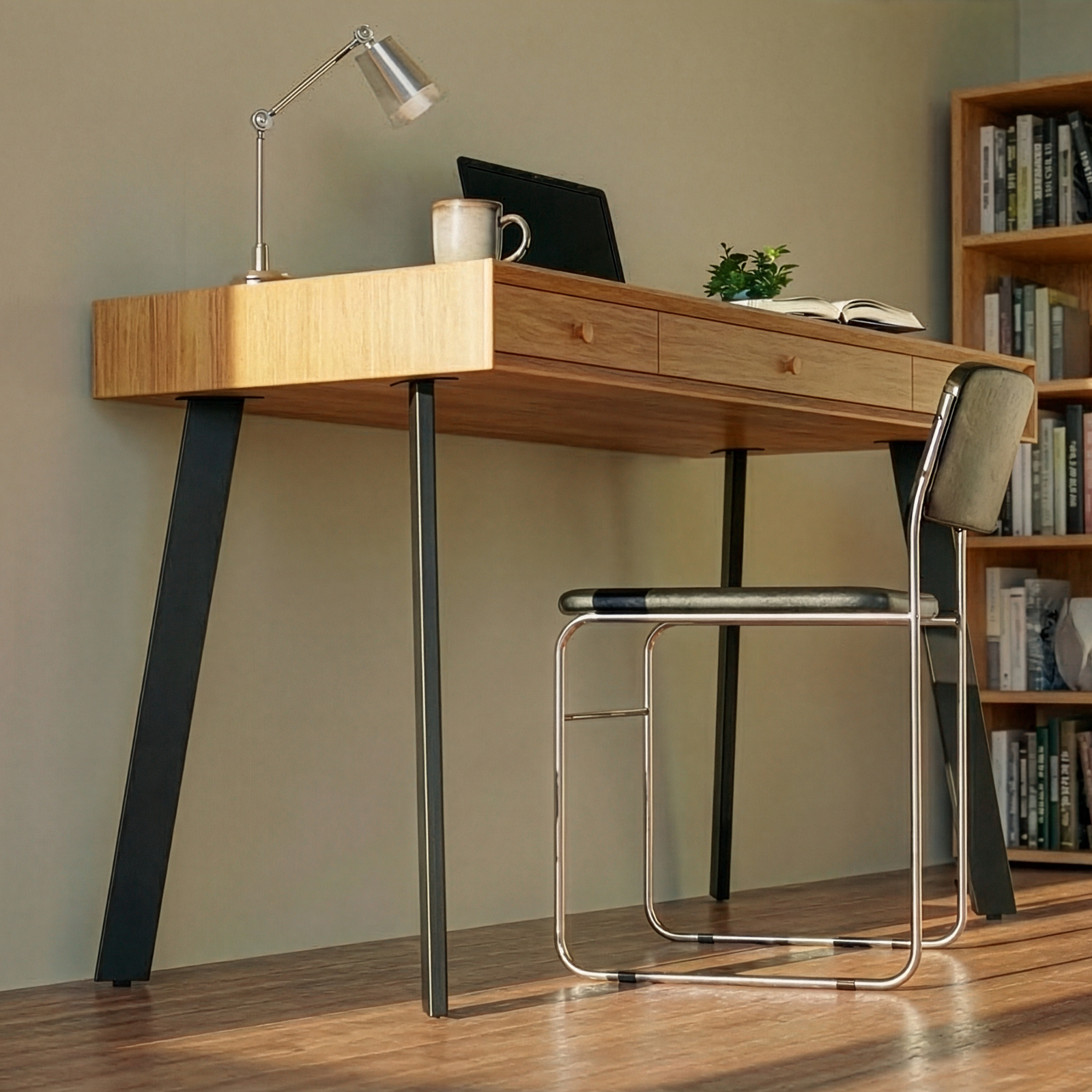 Black Soho Angled Table Leg 198 x 65 x 710mm - Image 8