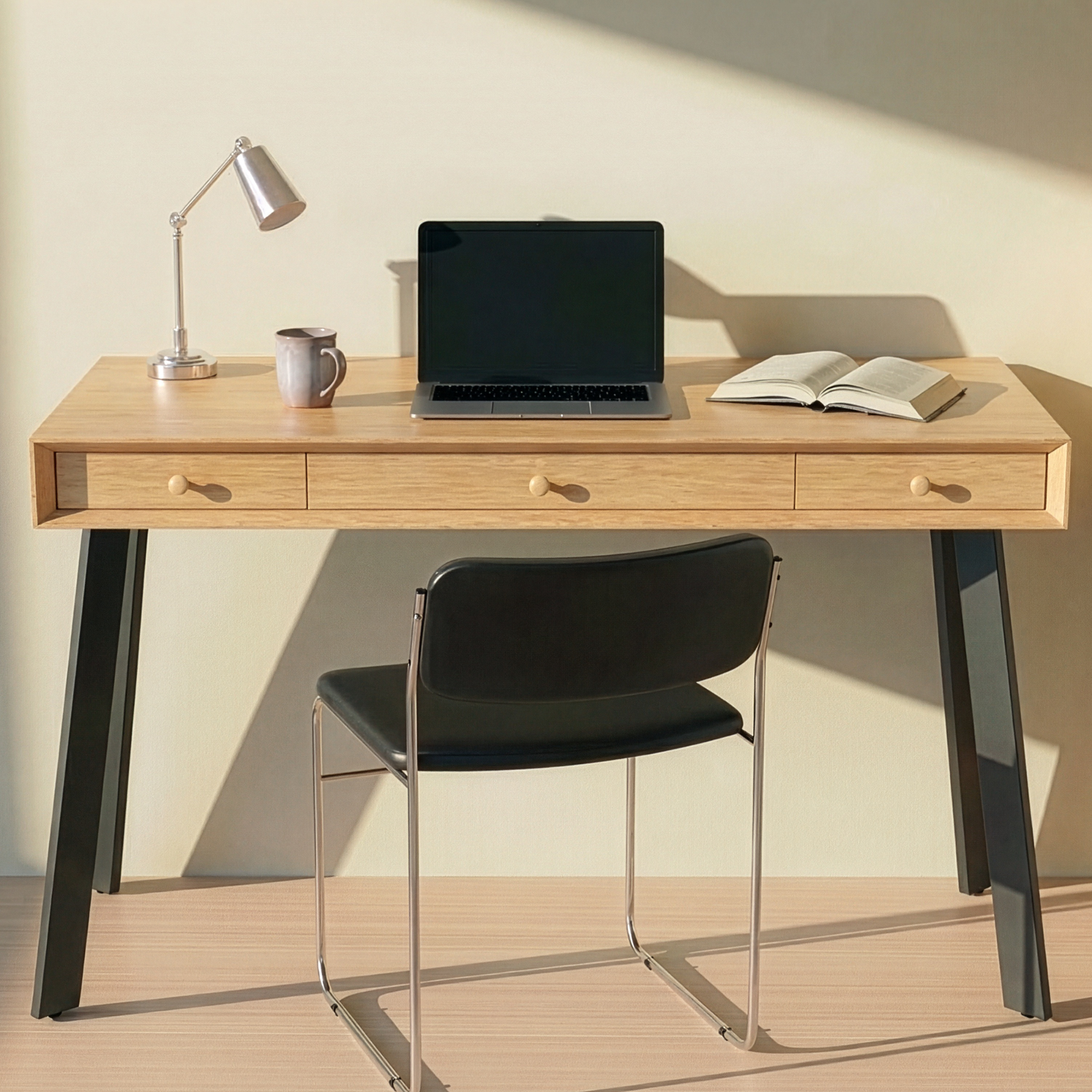 Black Soho Angled Table Leg 198 x 65 x 710mm - Image 7
