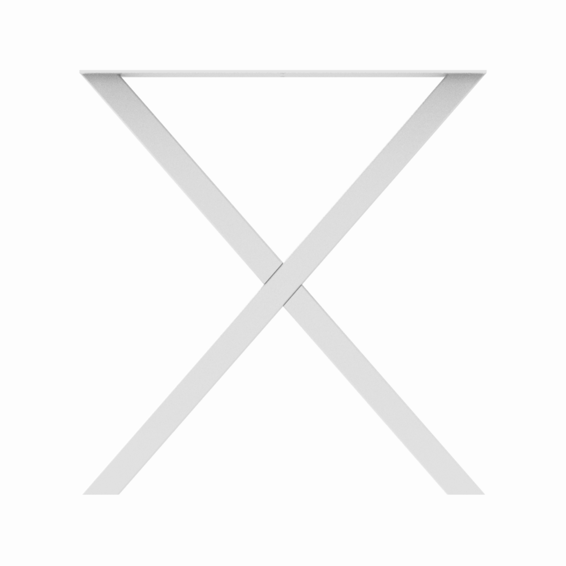 Masaya Steel Tube Table Leg White 700 x 732 x 50mm